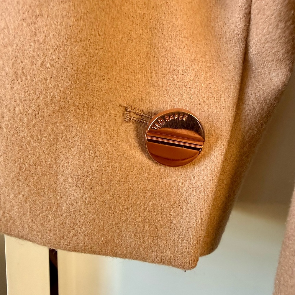 Ted Baker Wool Tan Trench Coat - Picture 6 of 9